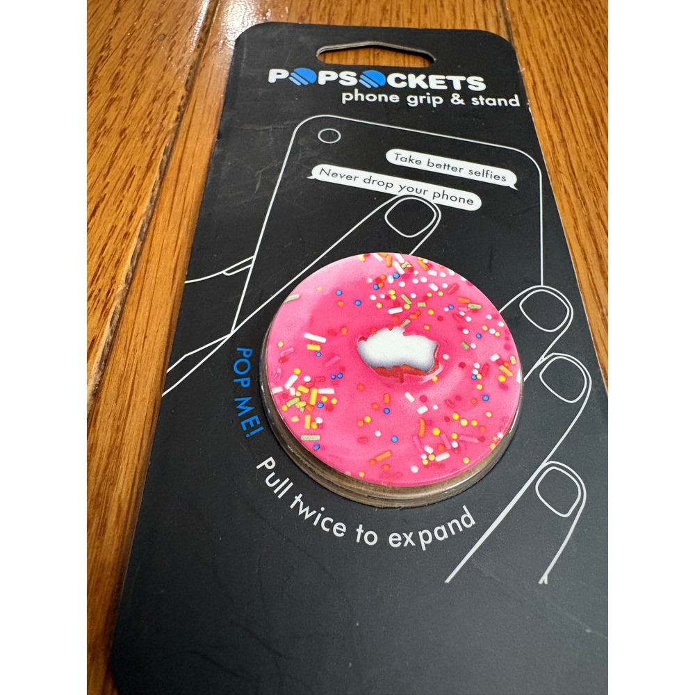 New PopSockets Pink Donut Sprinkles Phone Grip and Stand 101257